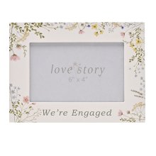 Love Story Wildflower Photo Frame 4" x 6" - Engaged