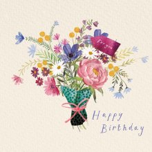 Birthday Card - Bunch Of Flowers