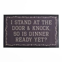 I Stand At The Door Welcome Door Mat