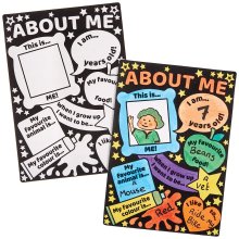 All About Me Fuzzy Art Posters (Pack of 10)
