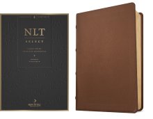 NLT Select Large Print Thinline Reference Bible, Filament Enabled (Goatskin Leather, Brown, Red Letter)