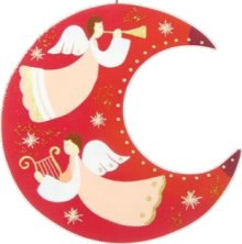 Angel Moon Christmas Decoration - Red(662)