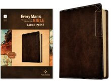 NLT Every Man’s Bible, Large Print, Filament Enabled, Deluxe Explorer Edition (LeatherLike, Rustic Brown, Red Letter)
