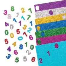 Glitter Foam Self-Adhesive Numbers (Pack of 800)