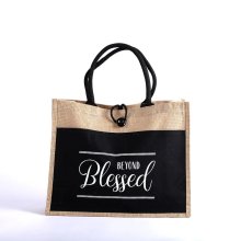 Beyond Blessed Jute Tote Bag