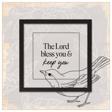 Plaque-Layered Grace-The Lord Bless You (6" x 6")