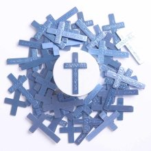 I Can Do All Things Blue Pocket Cross - Pack of 200