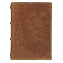 KJV Bible Compact Leather Brown Lion