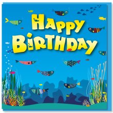 Happy Birthday Fishes Card