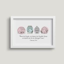 Peace Be To Your House (Scandi Home) A4 Print