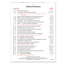 French Golden Thoughts Calendar 2027