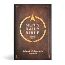 CSB Men's Daily Bible, Brown Cloth Over Board