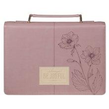 Bible Cover Fashion Dusty Mauve Be Joyful 1 Thess. 5:16-18