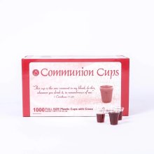 Communion Cups with Cross Full Size 1 3/8In Pack of 1000