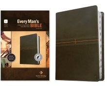 NLT Every Man’s Bible, Filament Enabled (LeatherLike, East–West Grey, Indexed, Red Letter)