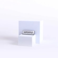 Badge Engraved Contemporary Apostle Silver Pin