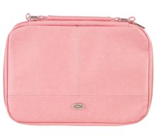 Two-fold Pink Faux Leather Organiser Bible Cover