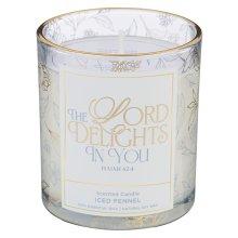 Glass Candle The Lord Delights In You Isa. 62:4