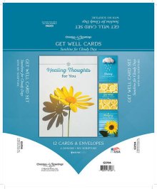 Sunshine for Cloudy Days Get Well Boxed Cards (pack of 12)