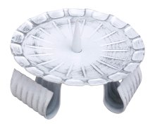 White & Silver Iron Candle Holder D 10 cm