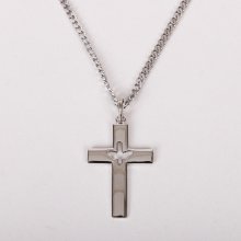 24" Cross Necklace with Dove Cutout