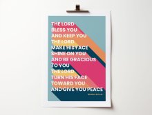 Numbers 6 - The Blessing A4 Poster