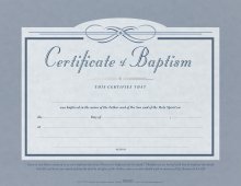 Certificate of Baptism - Flat  (Package of 6)