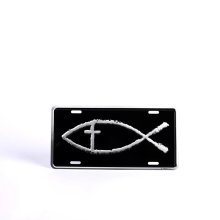 Fish Cross Silver Deluxe Autotag