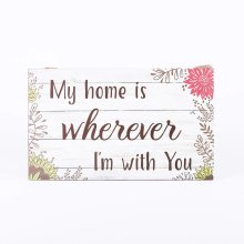 My Home Wood Wall Decor with Rope