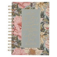 Journal Spiral-bound Floral Strong & Courageous Josh. 1:9