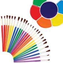 Natural Hair Paint Brushes (Pack of 36)
