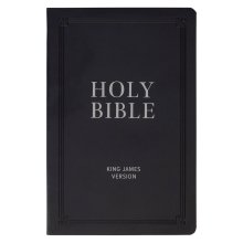 Black Faux Leather King James Version Gift Bible