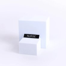 Badge Engraved Nurse Black Pin