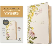 Biblia ultrafina NTV, con Filament (SentiPiel, Jardín floral, Letra Roja)