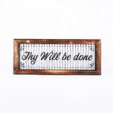 Thy Will Be Done Corrugated Tin Wall Decor