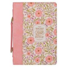 Bible Cover Fashion Coral Floral Those Who Trust In The Lord Isa. 40:31