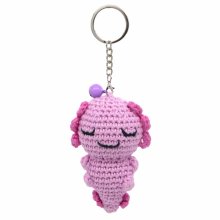 Axoltl Crochet Keyring