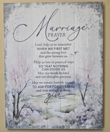 Wall Plaque-Timberland Art-Marriage Prayer (11.75 x 15)