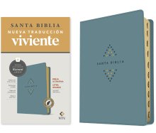 Biblia ultrafina NTV, letra grande con Filament (SentiPiel, Azul sereno, Índice, Letra Roja)