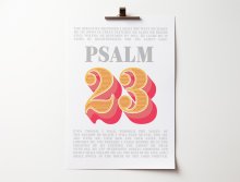 The Lord Is My Shepherd - Psalm 23 - A4 Print