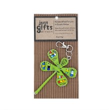 Wire Colourful Dragonfly Snaphook Keyring
