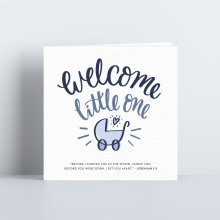 Welcome Little One Card - Blue