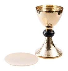 Golden Plated Chalice with Paten H 20 cm
