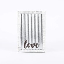 Love Corrugated Tin Wall Decor
