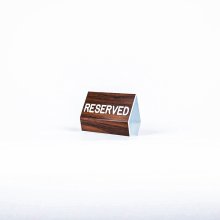 Sign Engraved Pew Reserved Walnut 3x4