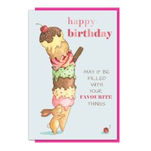 Favourite Things Birthday Single Card