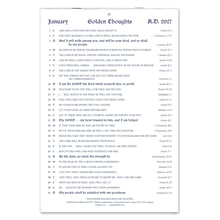 English Golden Thoughts Calendar 2027
