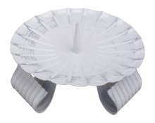 White & Silver Iron Candle Holder D 12 cm