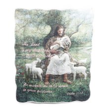 The Lord Is My Shepherd Quilted Throw 150 x 127cm