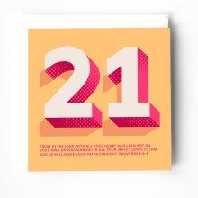 21st birthday card with bible verse on cover
